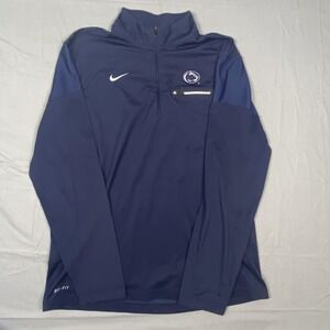 Penn State Nittany Lions Jacket Mens XL Navy Blue Nike Football NCAA Quarter Zip